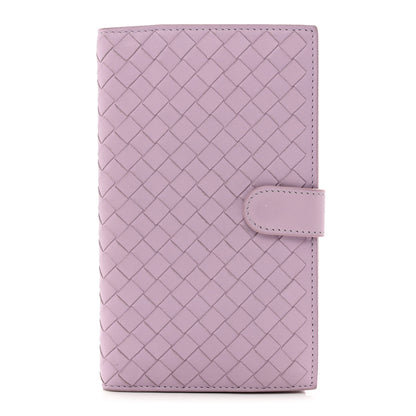 Bottega Veneta Nappa Intrecciato Continental Snap Wallet Lilac 1 of 8