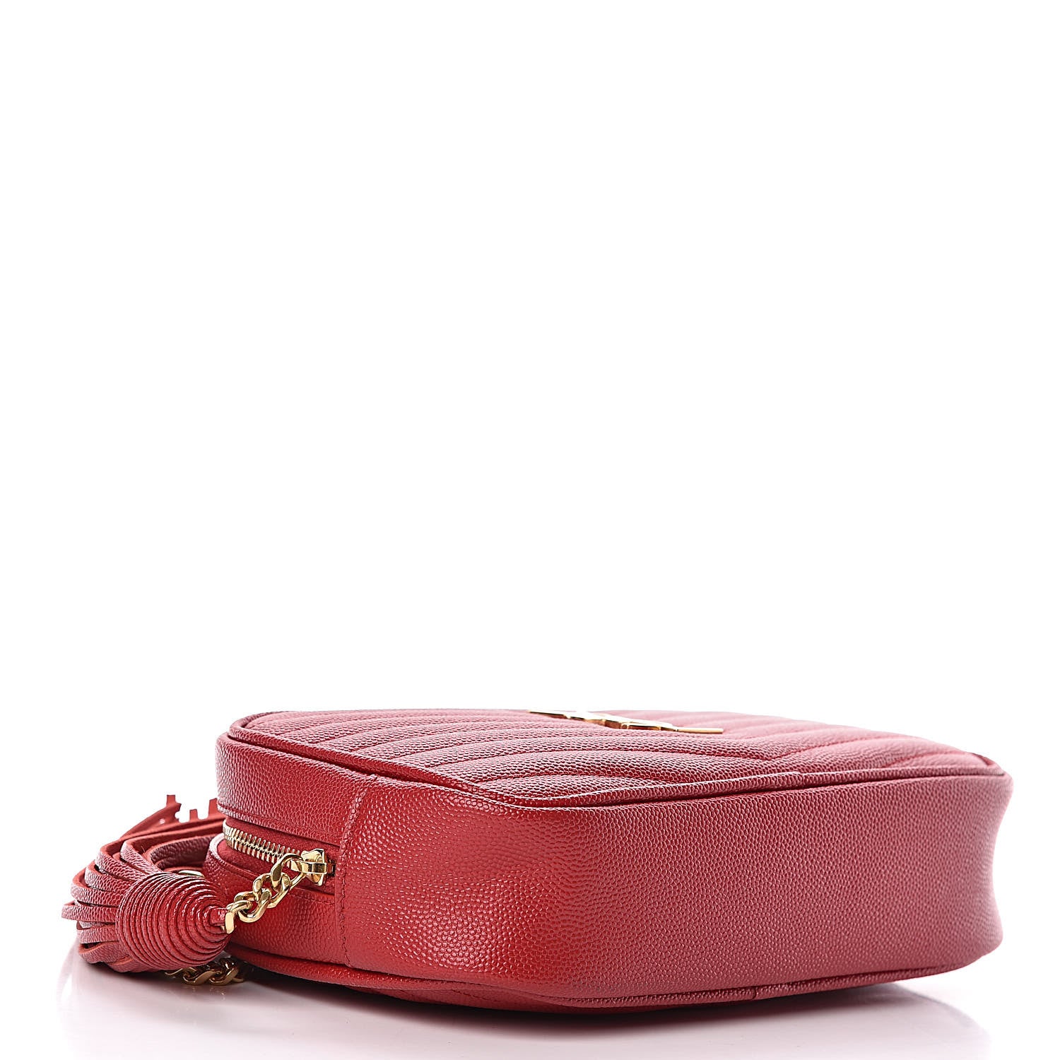 Saint Laurent Grain De Poudre Matelasse Monogram Mini Lou Camera Bag Eros Red 4 of 10