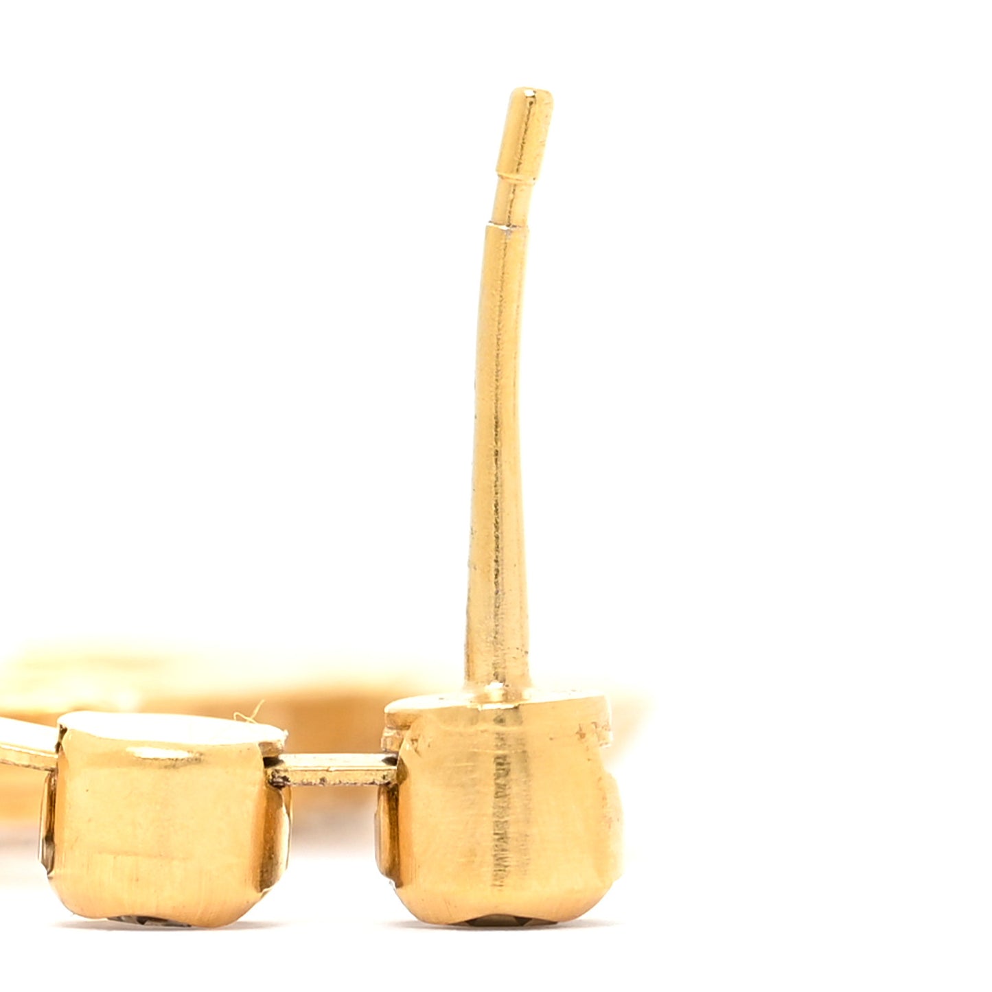Crystal CC Dangle Earrings Gold
