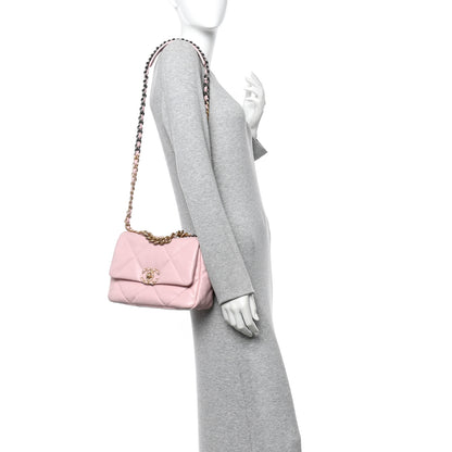 Chanel Lambskin Quilted Medium Chanel 19 Flap Light Pink 2 of 10
