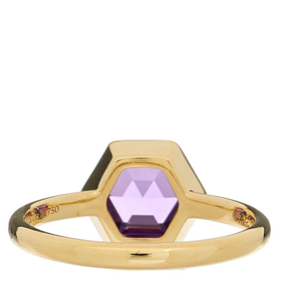 Tiffany 18K Yellow Gold Amethyst Small Paloma Picasso Studio Hexagon Ring 54 7 4 of 7