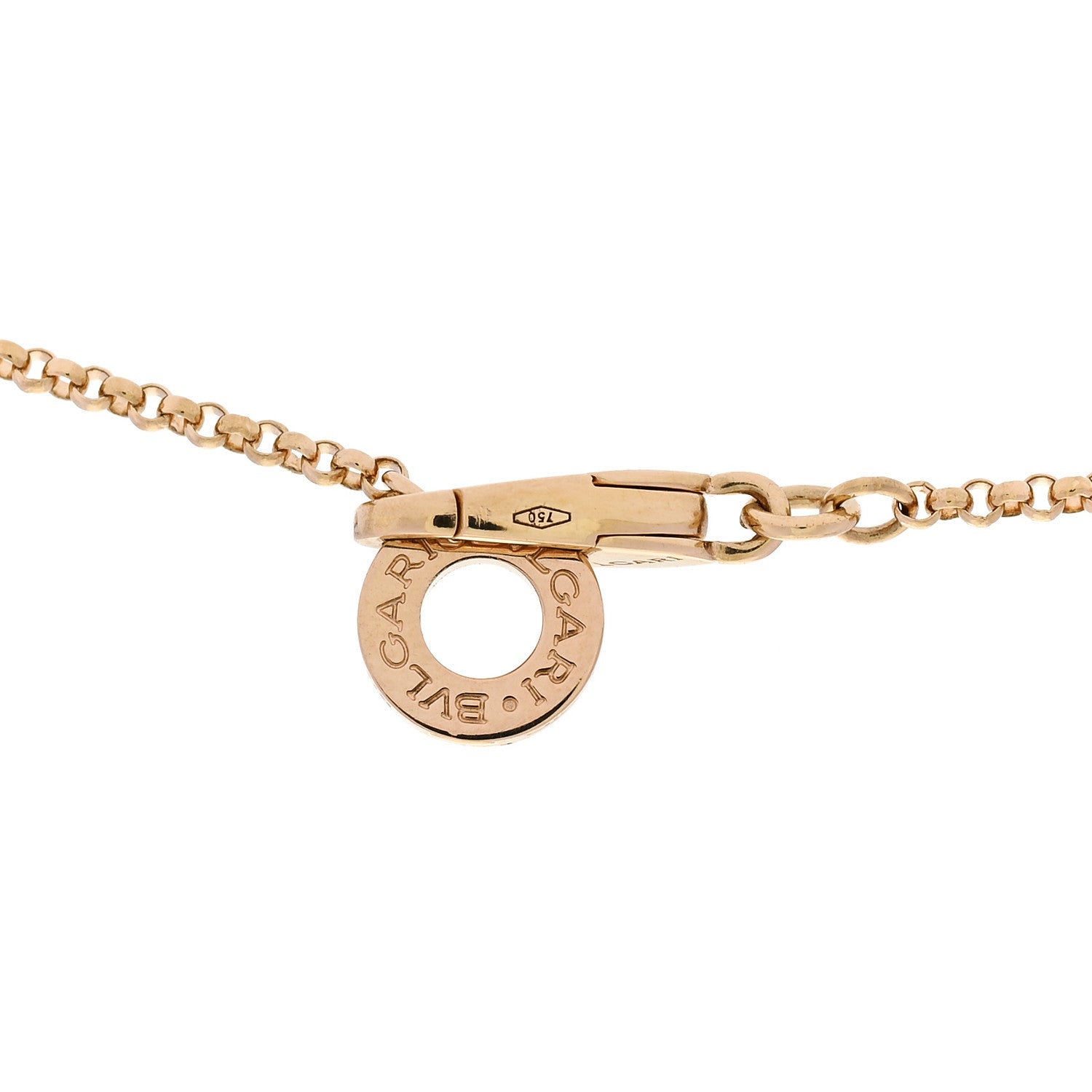 Bulgari 18K Yellow Gold Mini B.Zero1 Pendant Necklace 4 of 5