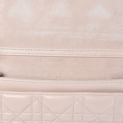 Christian Dior Lambskin Cannage Dioraddict Wallet on Chain Clutch Rose Poudre 6 of 7