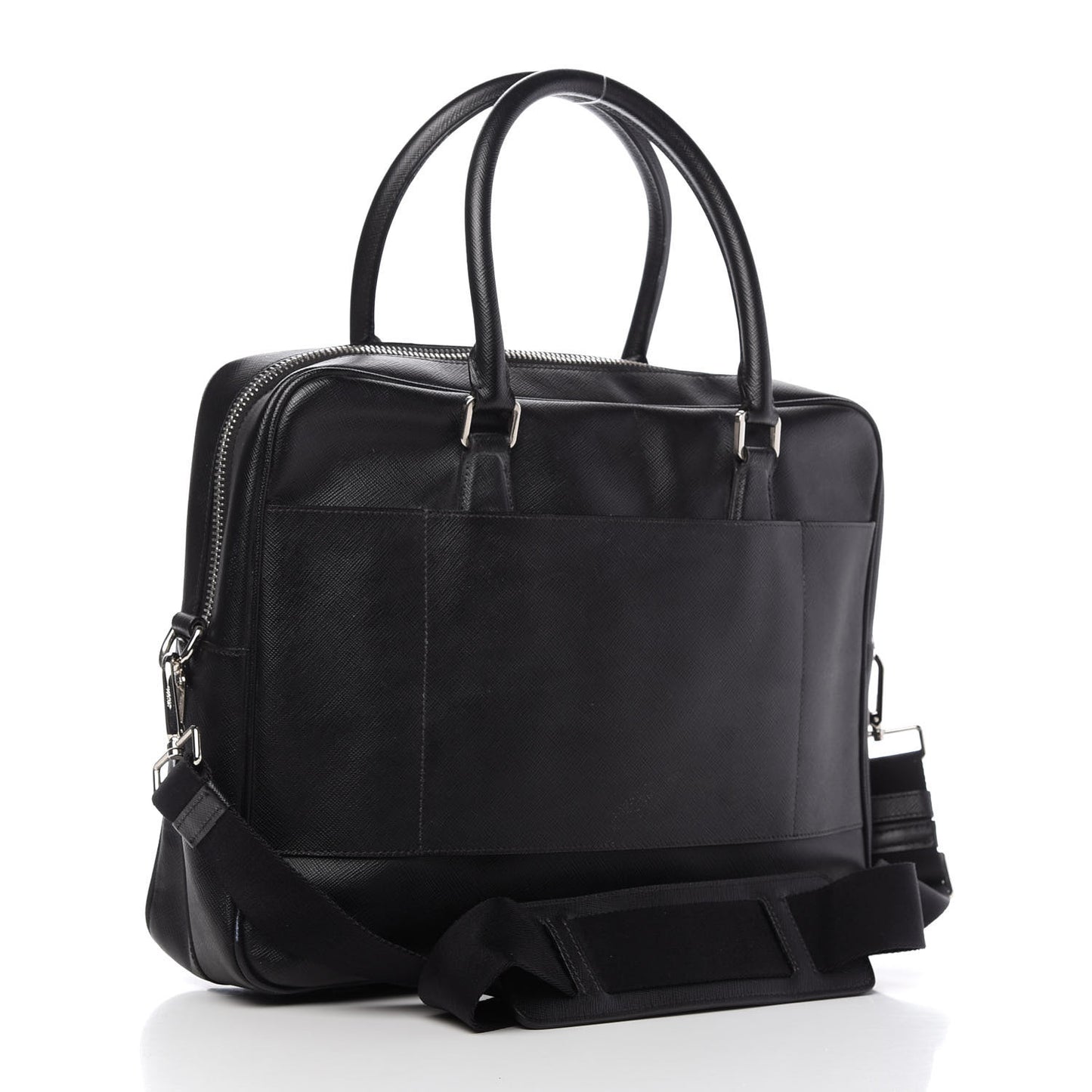 Saffiano Travel Briefcase Black