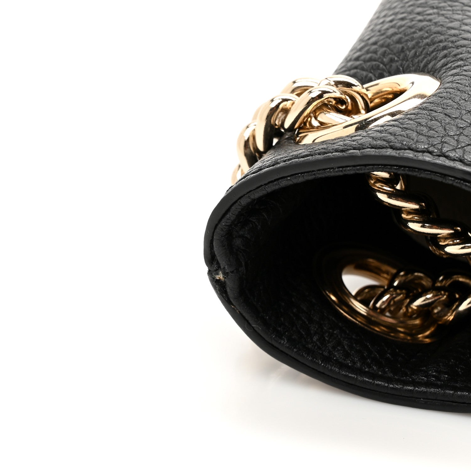 Gucci Pebbled Calfskin Medium Soho Chain Shoulder Bag Black 12 of 13