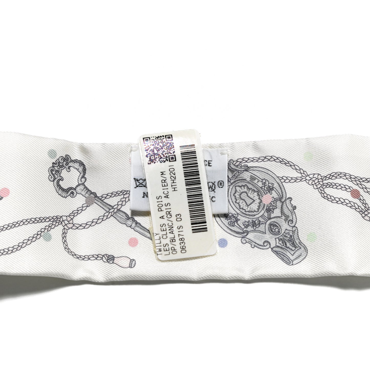 Silk Les Cles A Pois Twilly White Gris Acier