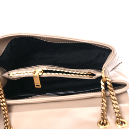 Saint Laurent Calfskin Y Quilted Monogram Small Loulou Chain Satchel Dark Beige 5 of 9