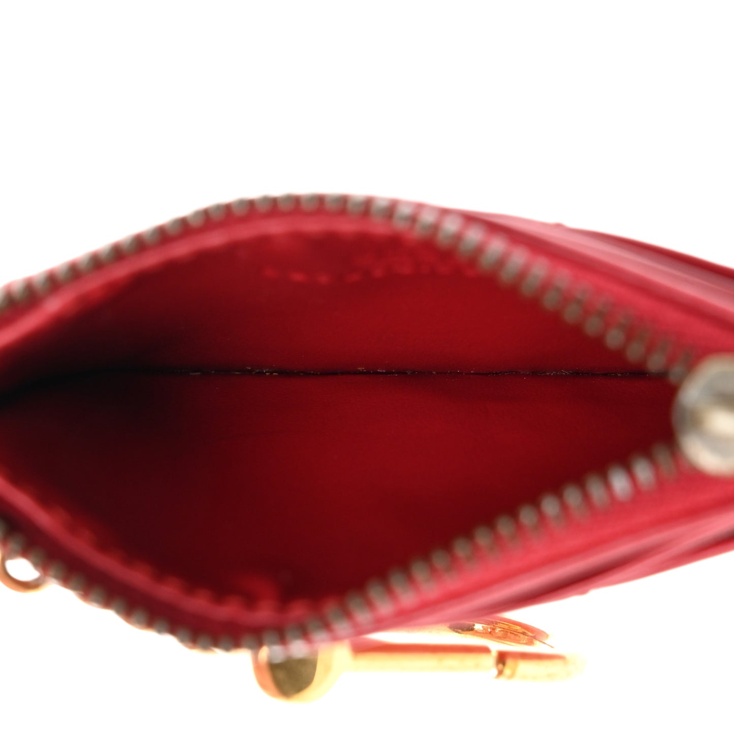 Calfskin Matelasse GG Marmont Key Case Card Holder Hibiscus Red