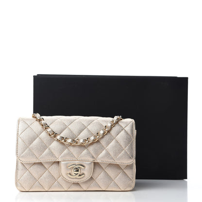 Chanel Metallic Lambskin Quilted Mini Rectangular Flap Gold 11 of 11