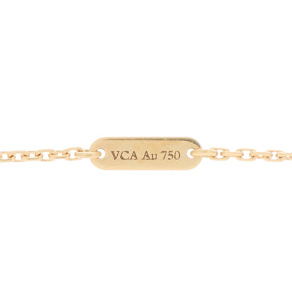 Van Cleef & Arpels 18K Yellow Gold Mother of Pearl Vintage Alhambra Pendant Necklace 3 of 4