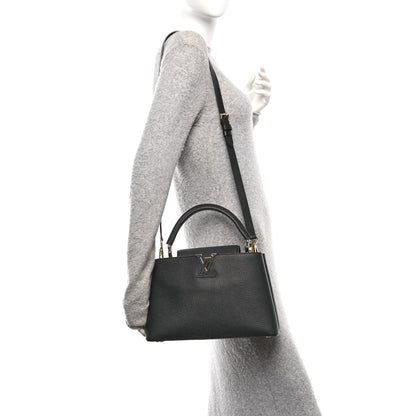 Louis Vuitton Taurillon Capucines PM Black 2 of 10