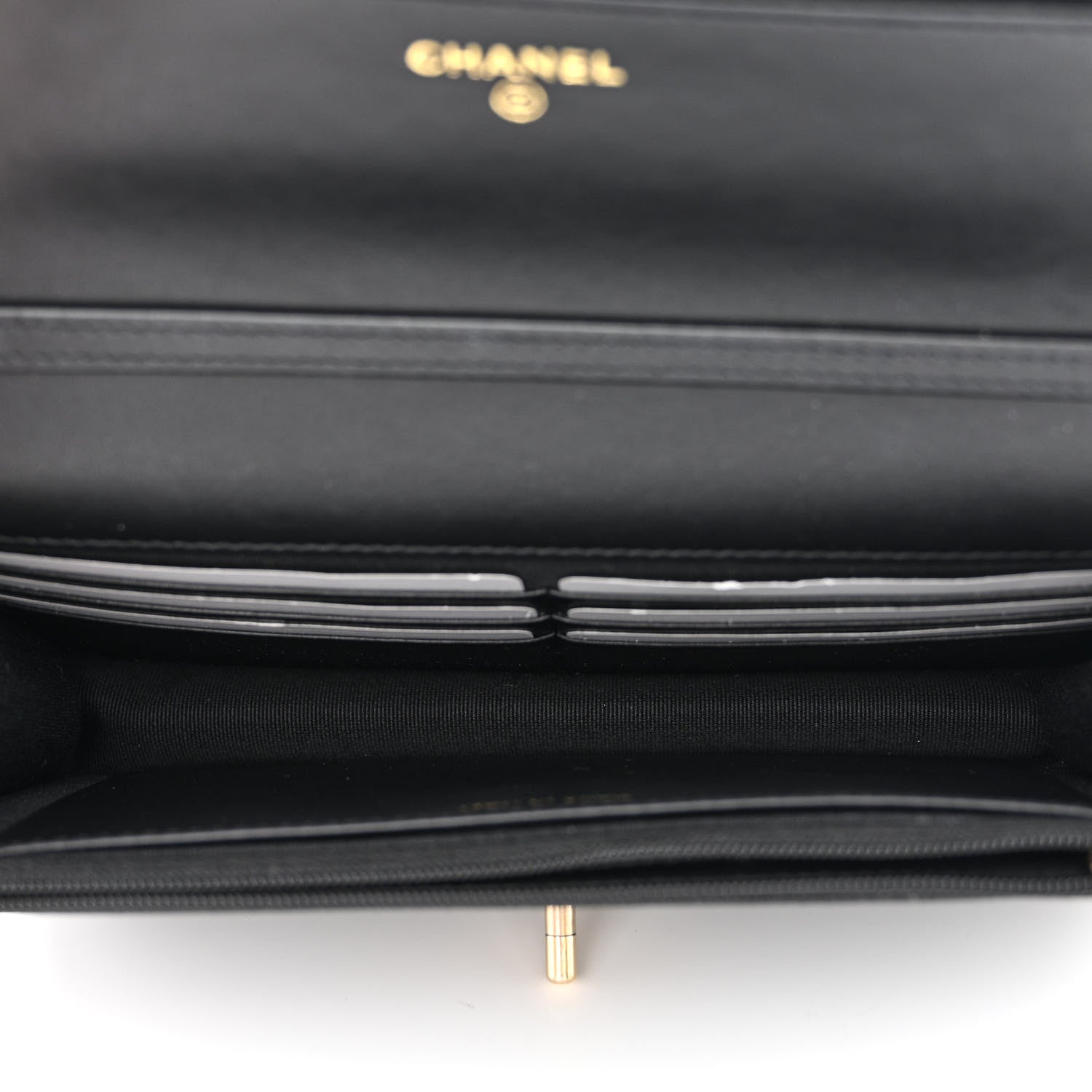 Chanel Caviar Quilted Camellia Wallet On Chain WOC Black 5 of 12