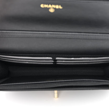 Chanel Caviar Quilted Camellia Wallet On Chain WOC Black 5 of 12