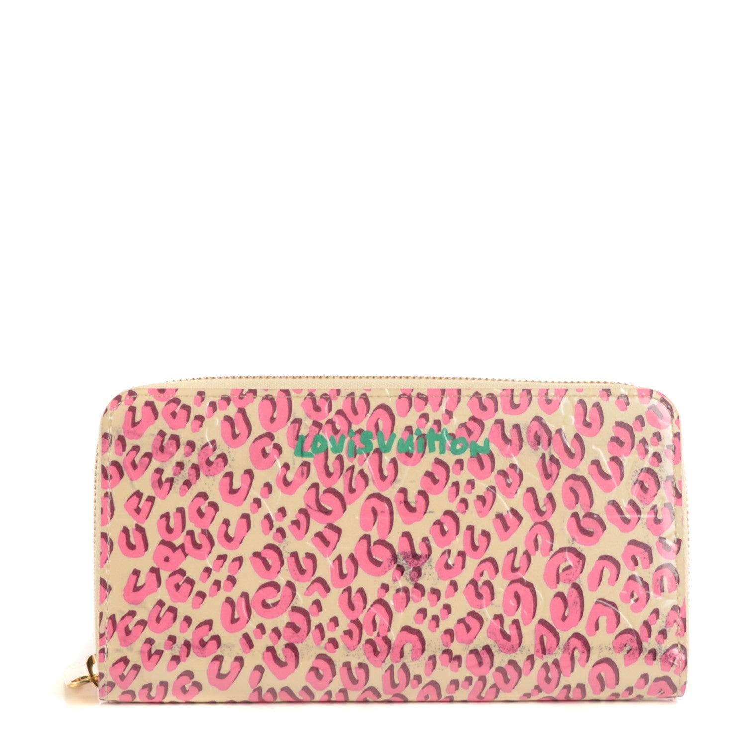 Louis Vuitton Vernis Leopard Zippy Wallet Blanc Corail 1 of 8