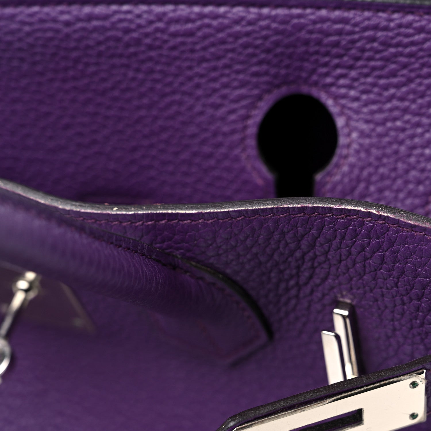 Hermes Taurillon Clemence Birkin 30 Ultraviolet 13 of 13
