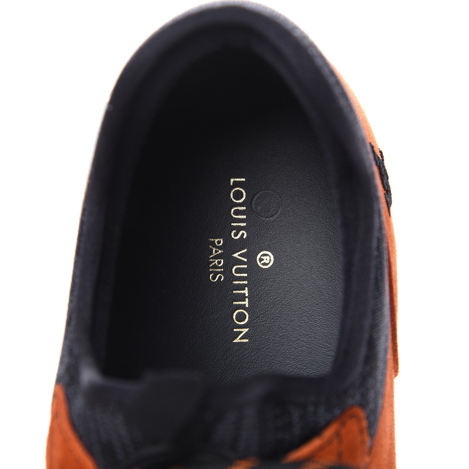 Louis Vuitton Metallic Patent Suede Run Away Sneakers 8 Orange 7 of 7