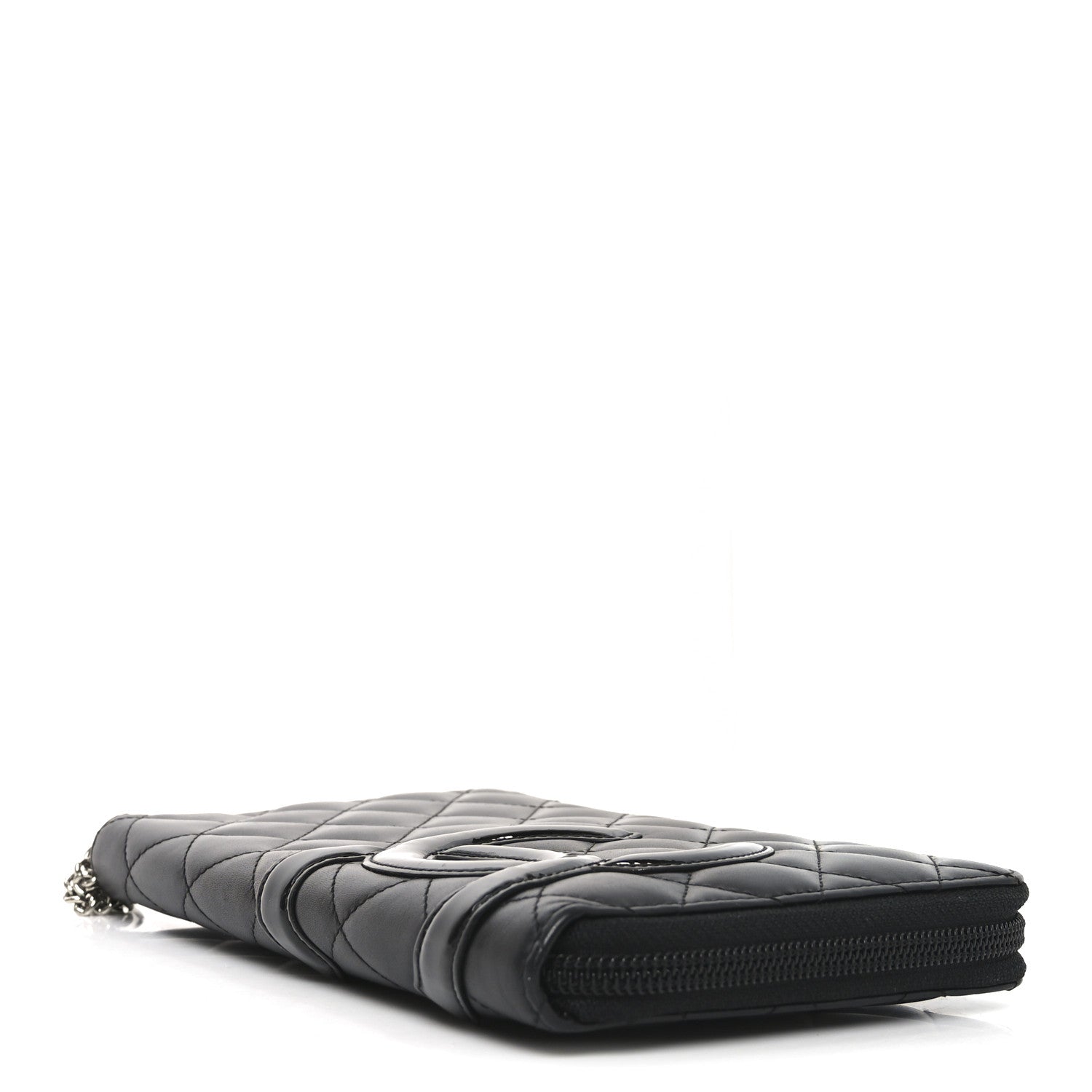 Chanel Calfskin Cambon Zip Around Organizer Wallet Black 4 of 7