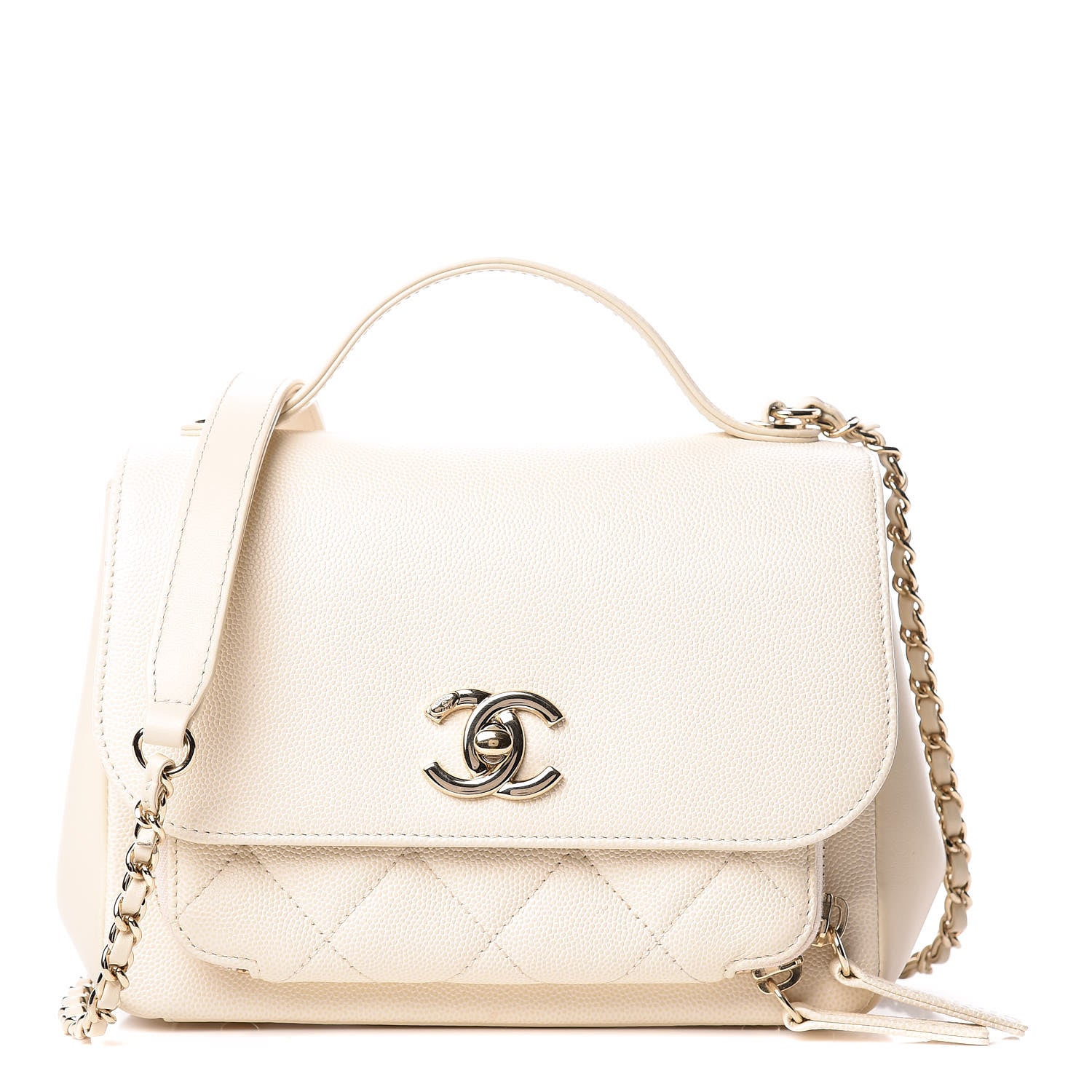 Chanel Caviar Quilted Small Business Affinity Flap White 1 of 9