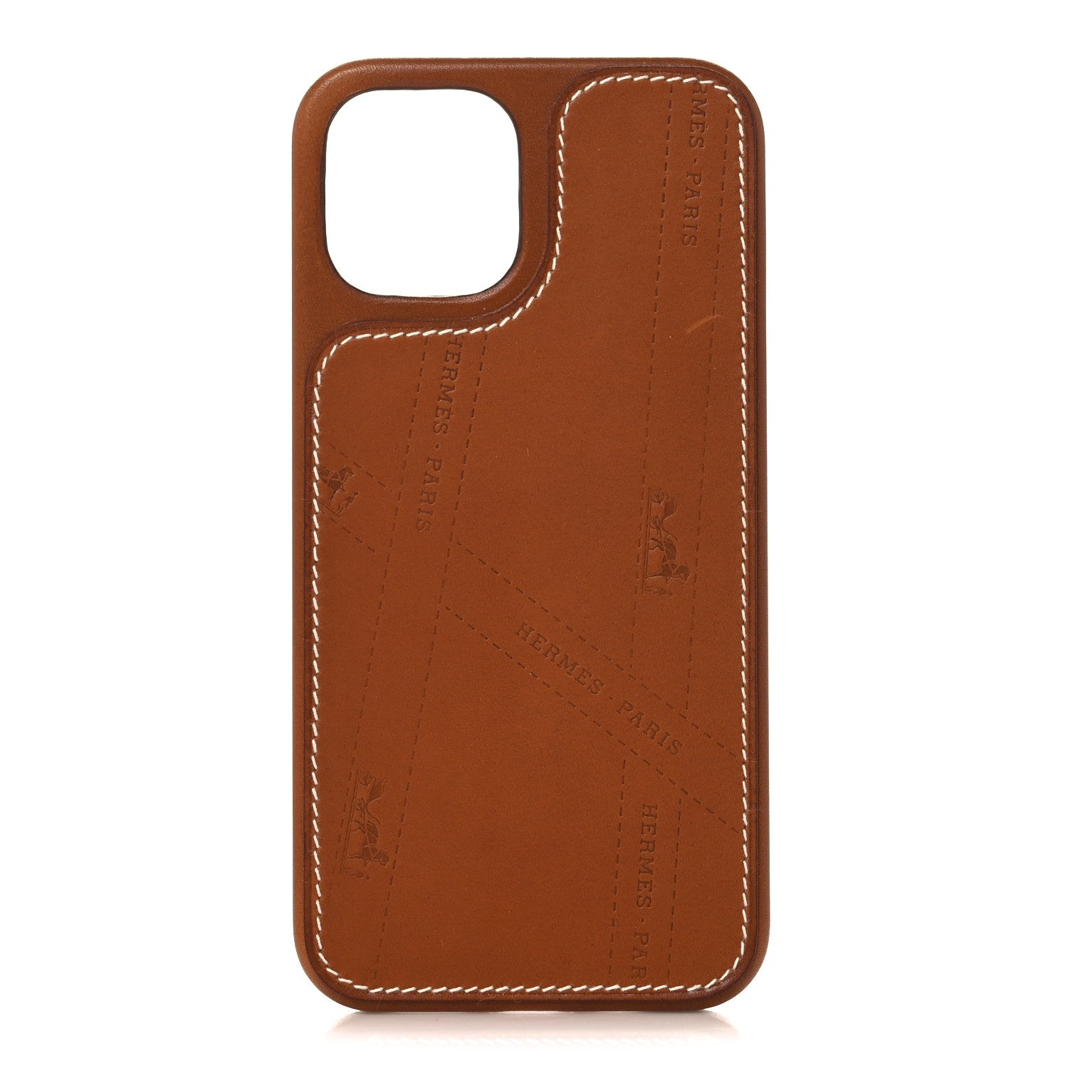 Hermes Barenia Bolduc iPhone 12/12 Pro Case Fauve 1 of 9
