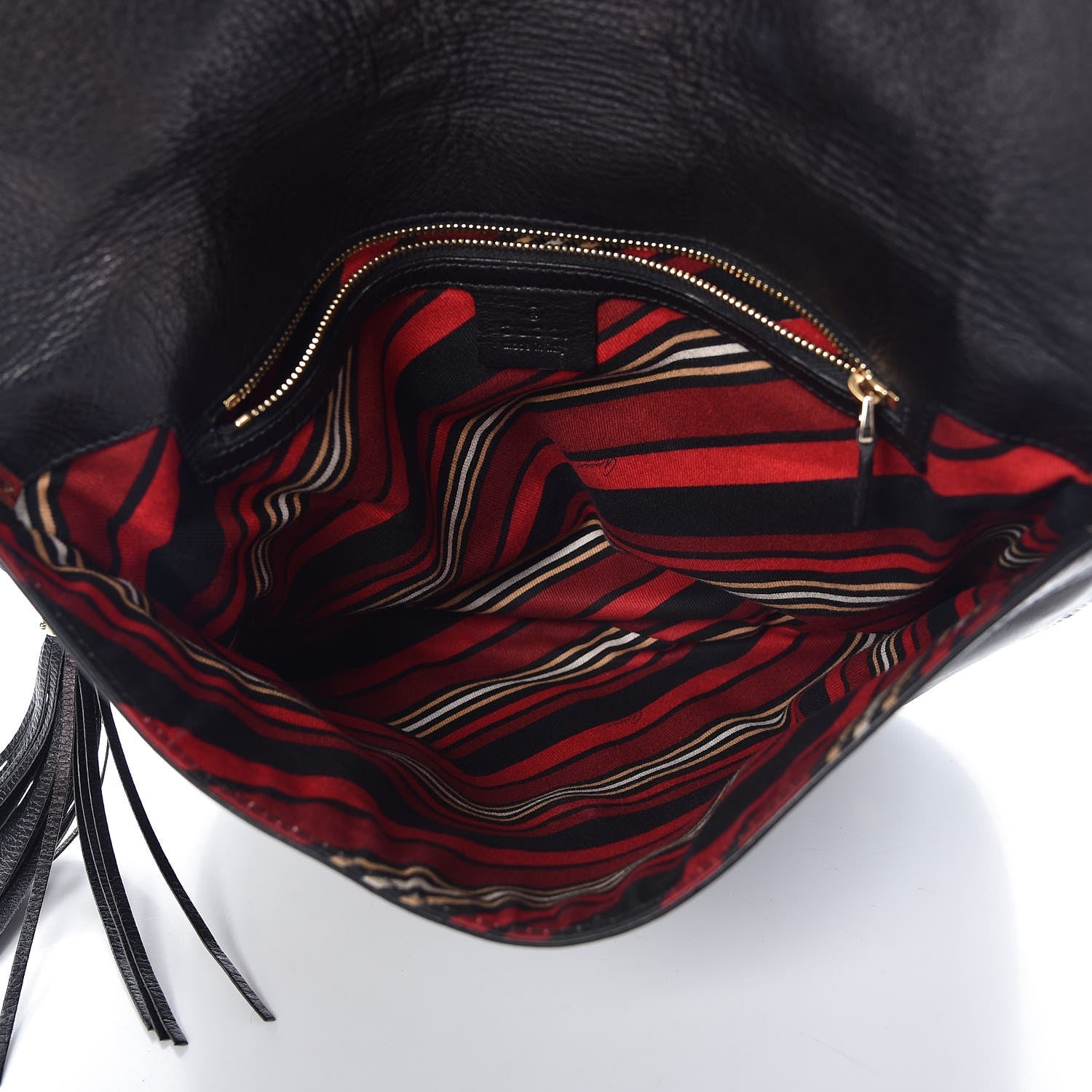 Gucci Calfskin Britt Tassel Shoulder Bag Black 5 of 10