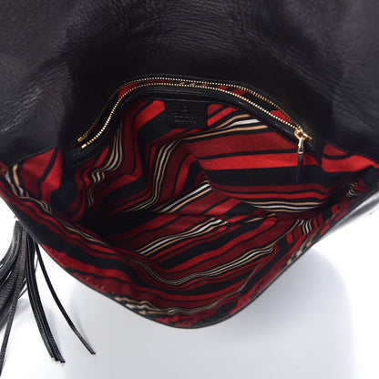 Gucci Calfskin Britt Tassel Shoulder Bag Black 5 of 10