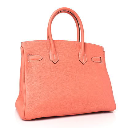 Hermes Taurillon Clemence Birkin 30 Crevette 3 of 10