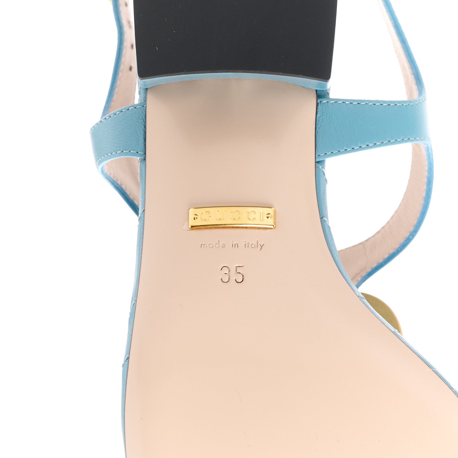 Gucci Nappa Matelasse Double G 35mm Thong Sandals 35 Sweet Blue 6 of 7