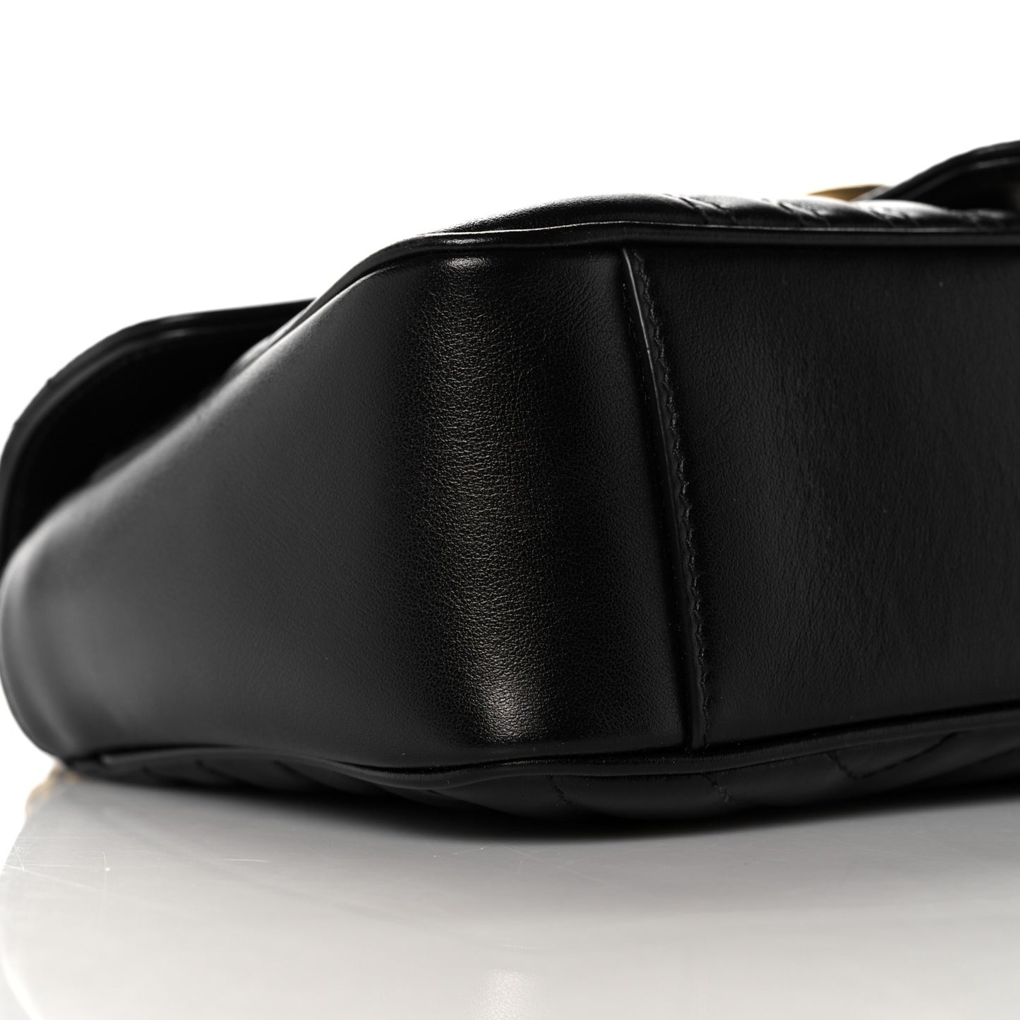 Calfskin Matelasse Small GG Marmont Shoulder Bag Black