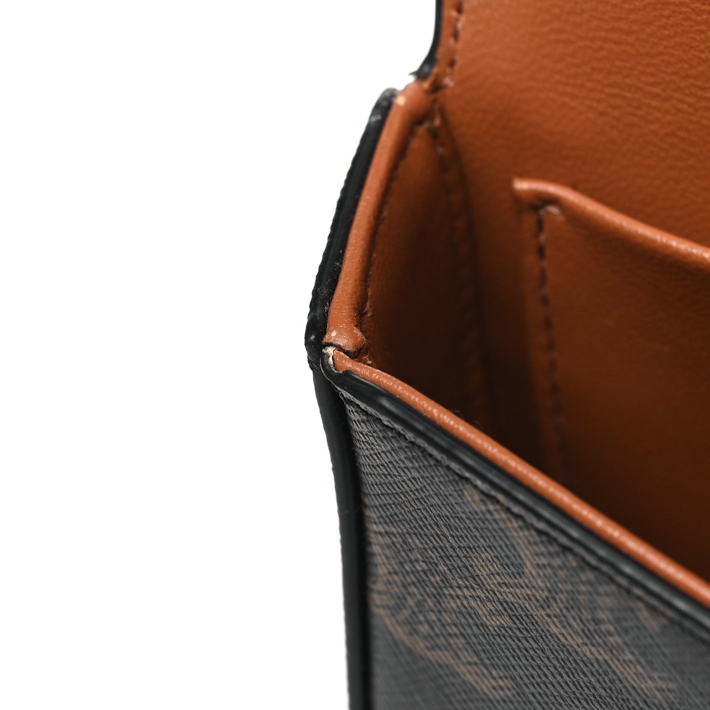 Triomphe Canvas Chain Shoulder Bag Tan