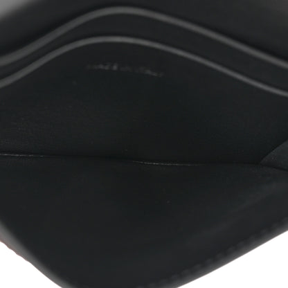 Celine Shiny Calfskin Triomphe Flap Card Holder Black 5 of 9