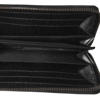 Gucci Dollar Calfskin Bee Star Zip Around Wallet Black 5 of 8