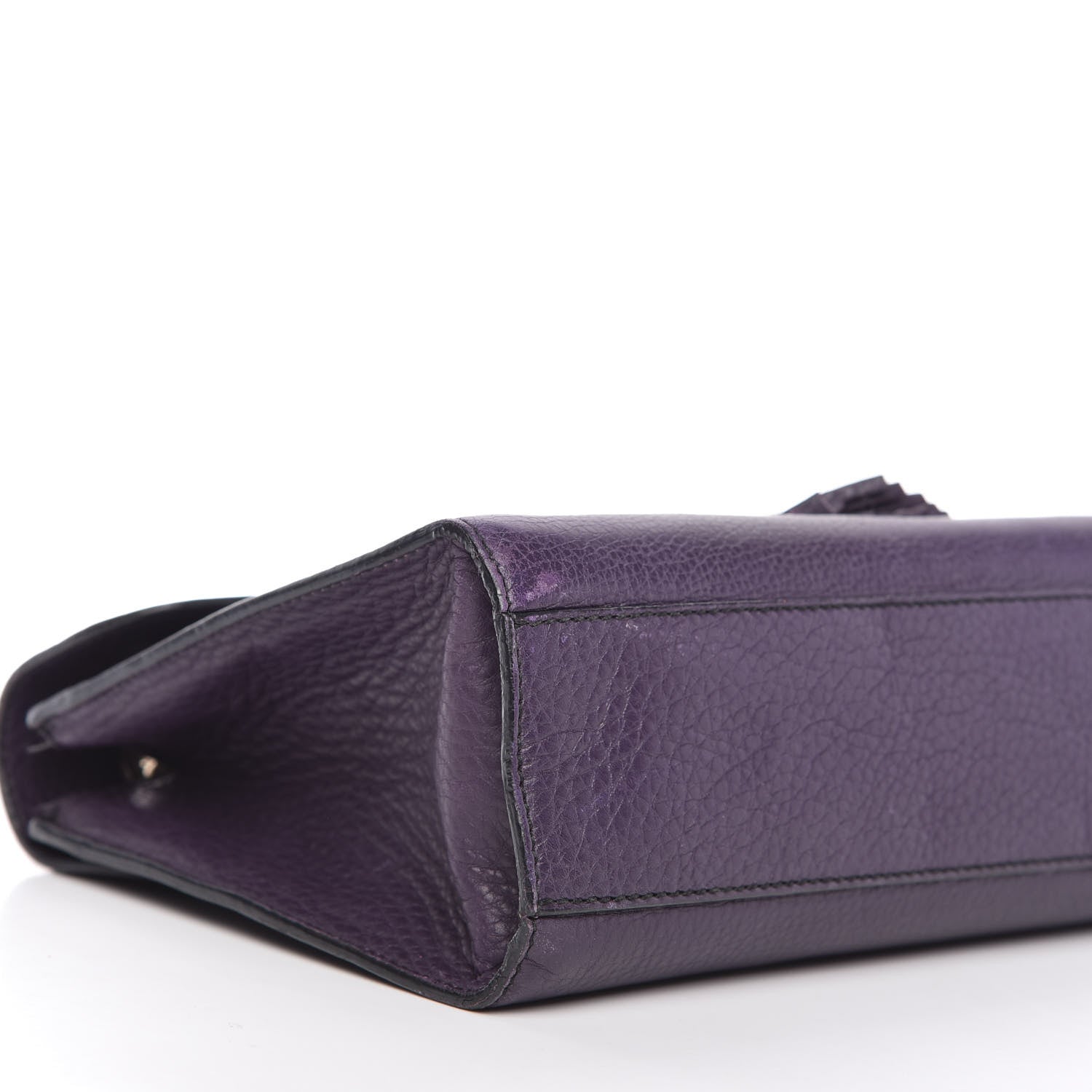 Gucci Pebbled Calfskin Medium Emily Chain Shoulder Bag Purple 6 of 14