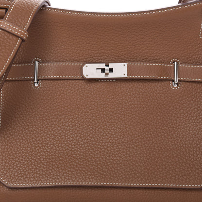 Hermes Taurillon Clemence Jypsiere 28 Gold 8 of 10