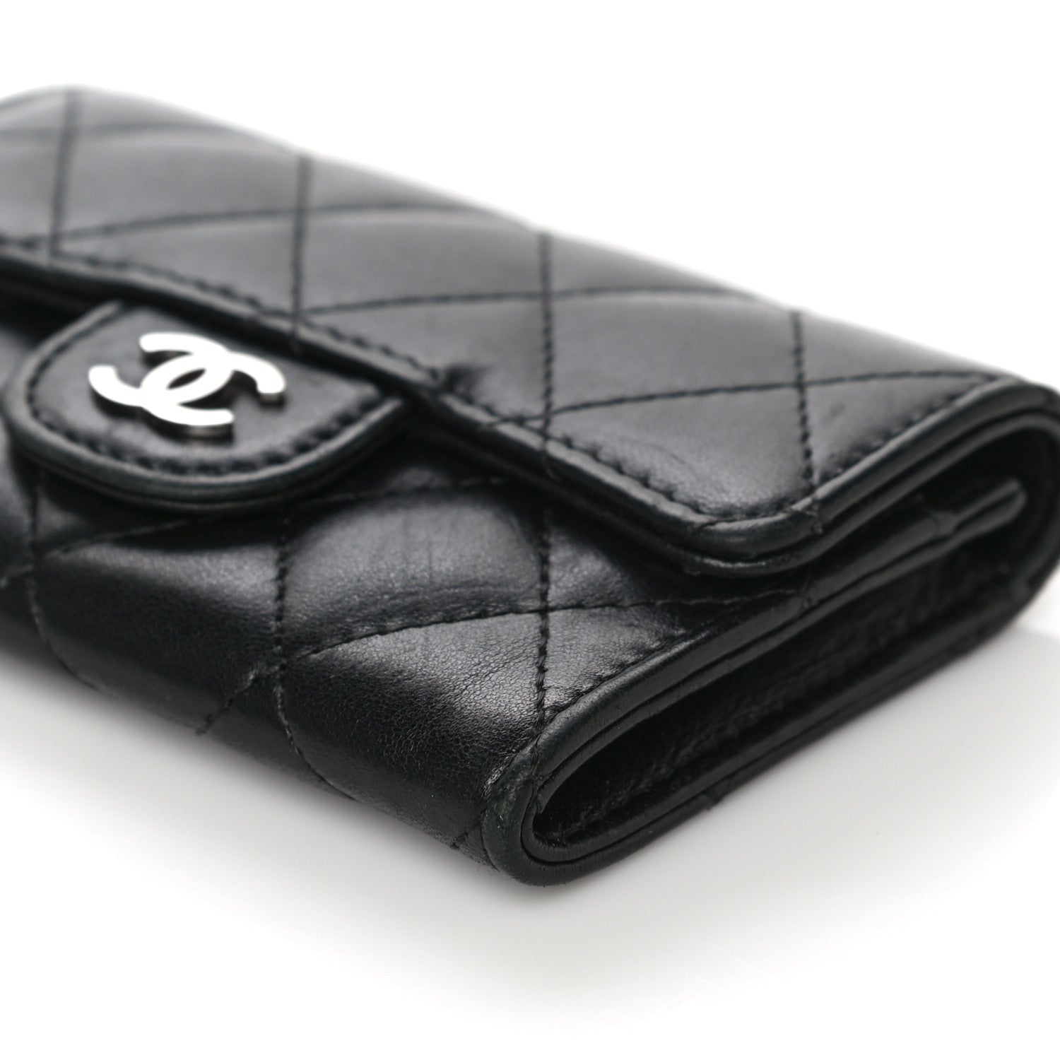 Chanel Lambskin Quilted Flap Card Holder Black 11 of 20