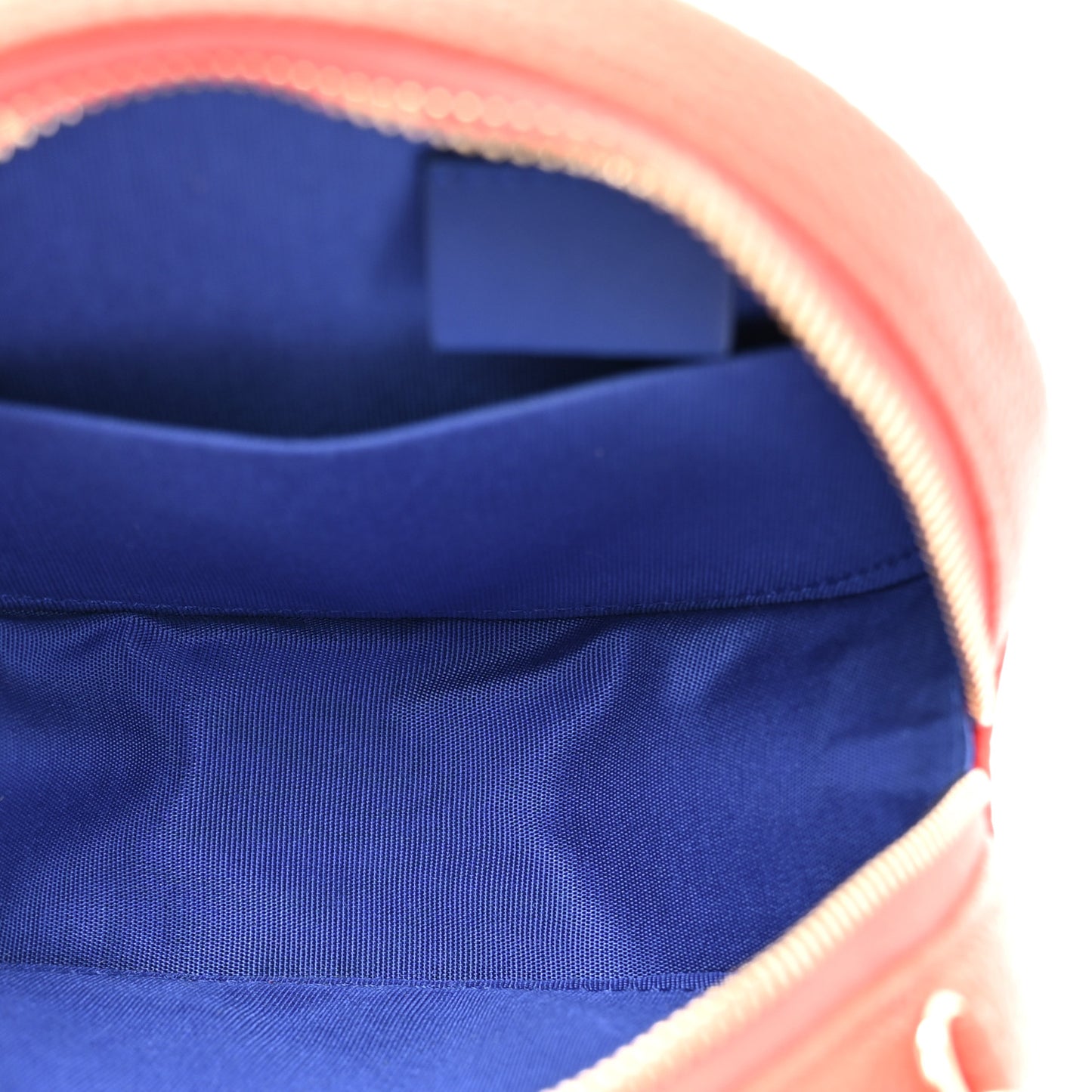 Caviar Quilted Round Filigree Crossbody Blue White Red