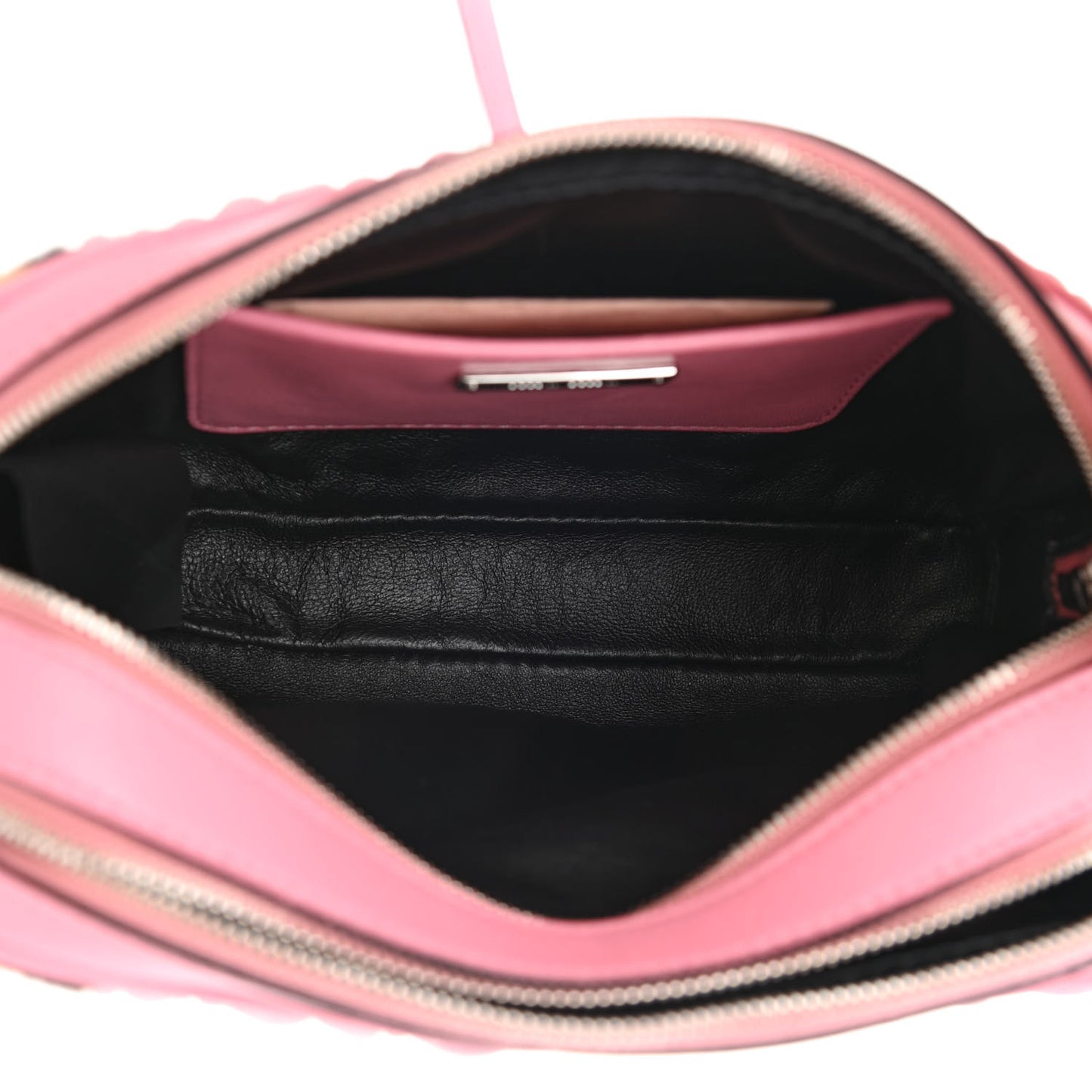 Nappa Matelasse Cavallino Patch Double Zip Shoulder Bag Miele Moro