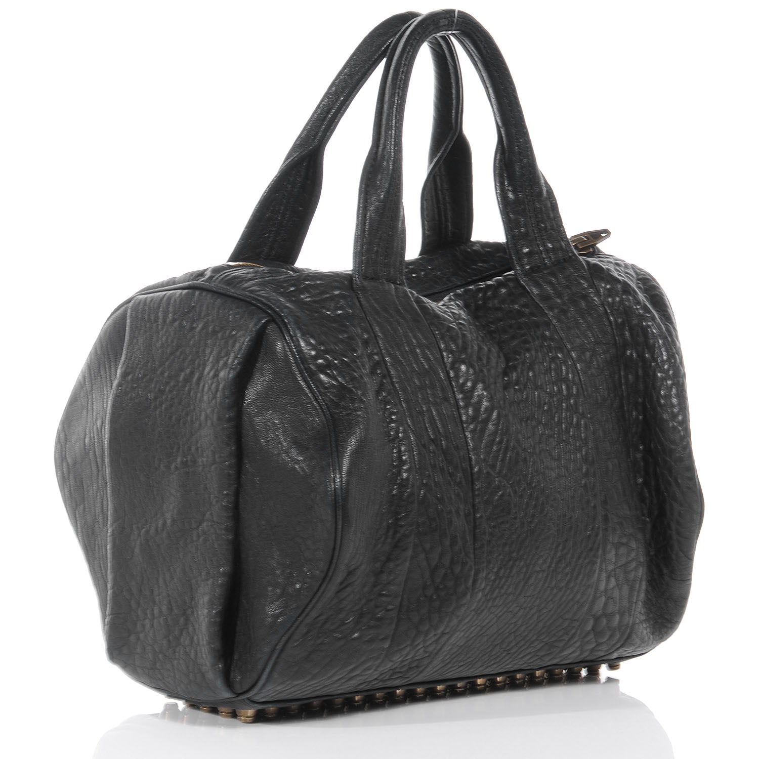 Alexander Wang Leather Rocco w Gold Hardware Black 3 of 6