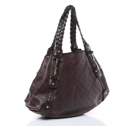 Gucci Guccissima Medium Pelham Shoulder Bag Dark Brown 3 of 21