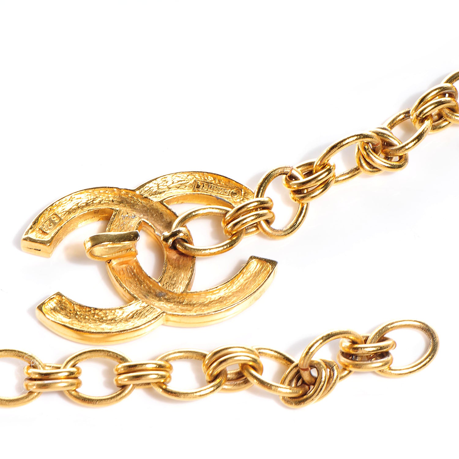 Chanel Crystal CC Chain Logo Belt Gold 4 of 5