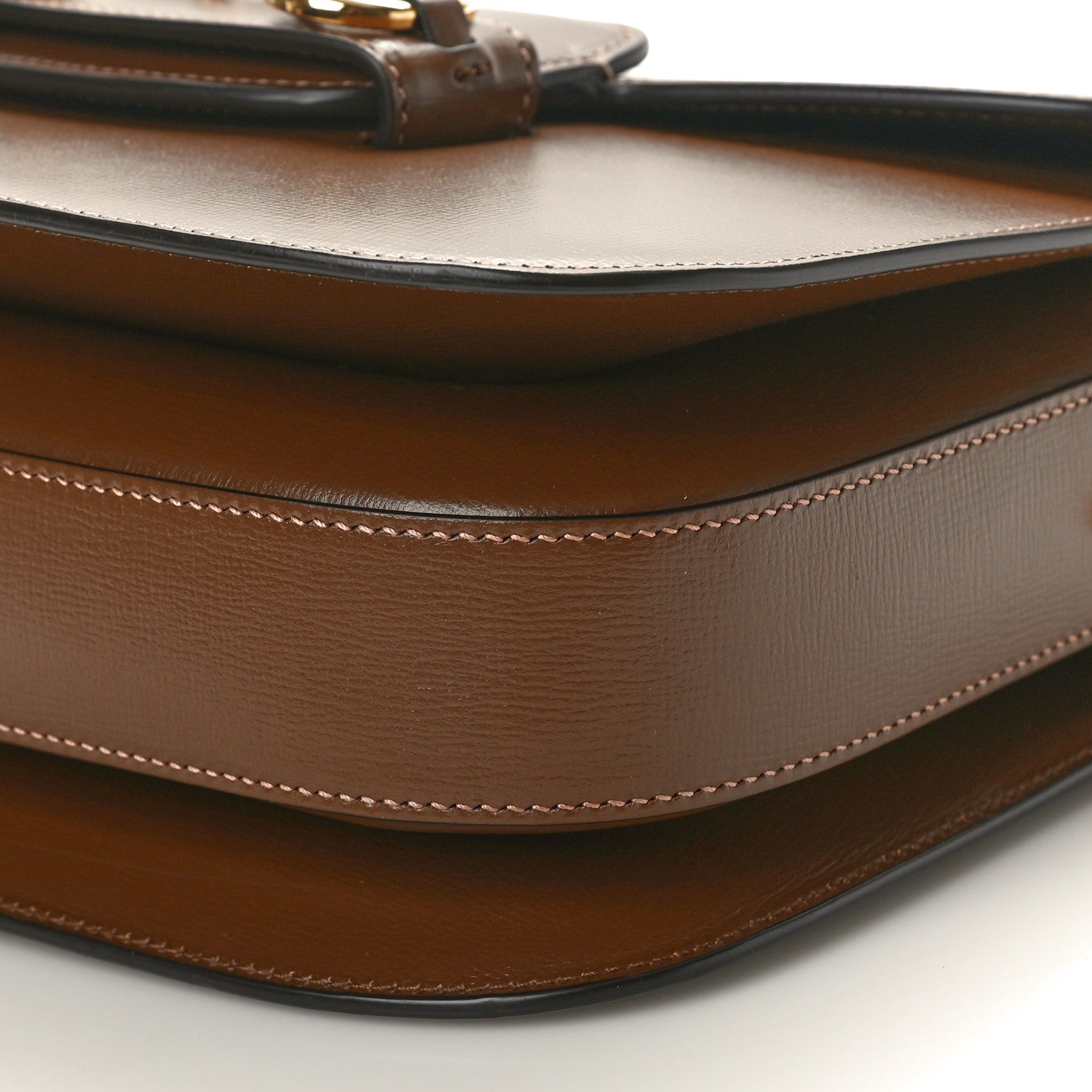 Gucci Azalea Calfskin Horsebit 1955 Shoulder Bag Brown Sugar 9 of 9