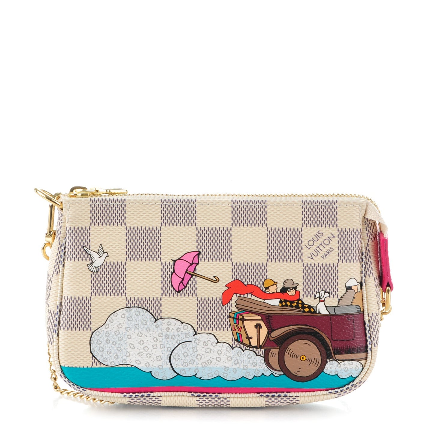 Damier Azur 2015 Christmas Animation Mini Pochette Accessories