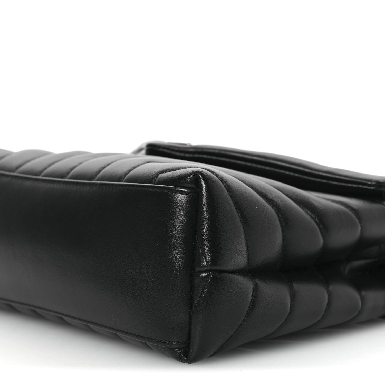 Saint Laurent Calfskin Y Quilted Monogram Small Loulou Chain Satchel Black 10 of 10