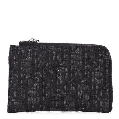 Christian Dior Oblique Zipped Card Holder Black 1 of 8