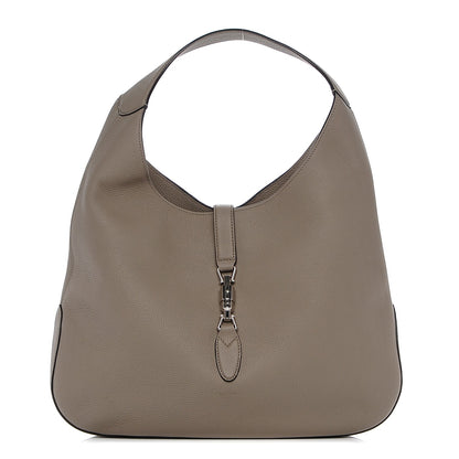 Gucci Soft Grained Calfskin Large Jackie Hobo Taupe 1 of 7