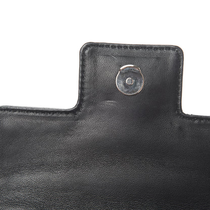 Alexander McQueen Satin Floral Embroidered Mini Insignia Flap Black 12 of 12