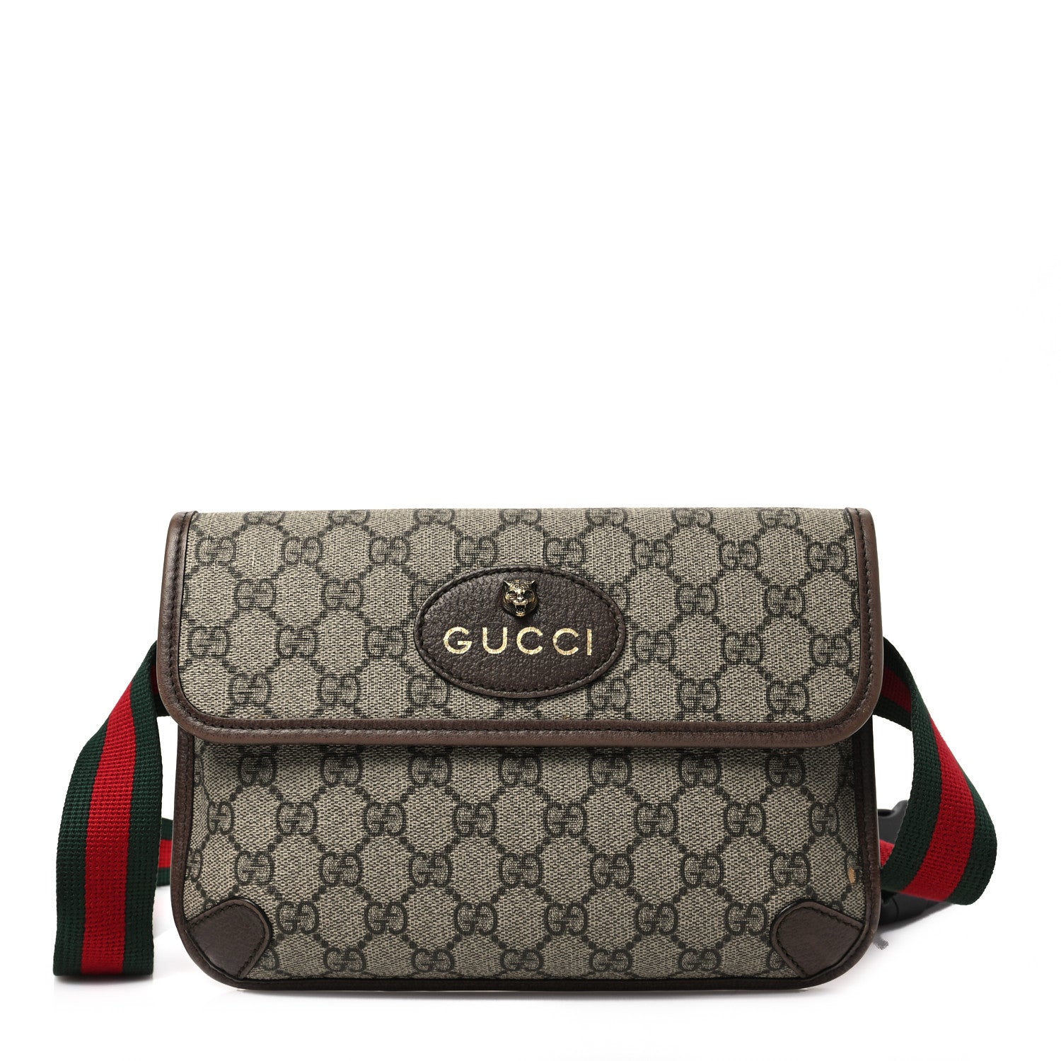 Gucci GG Supreme Monogram Neo Vintage Web Belt Bag Brown 1 of 11