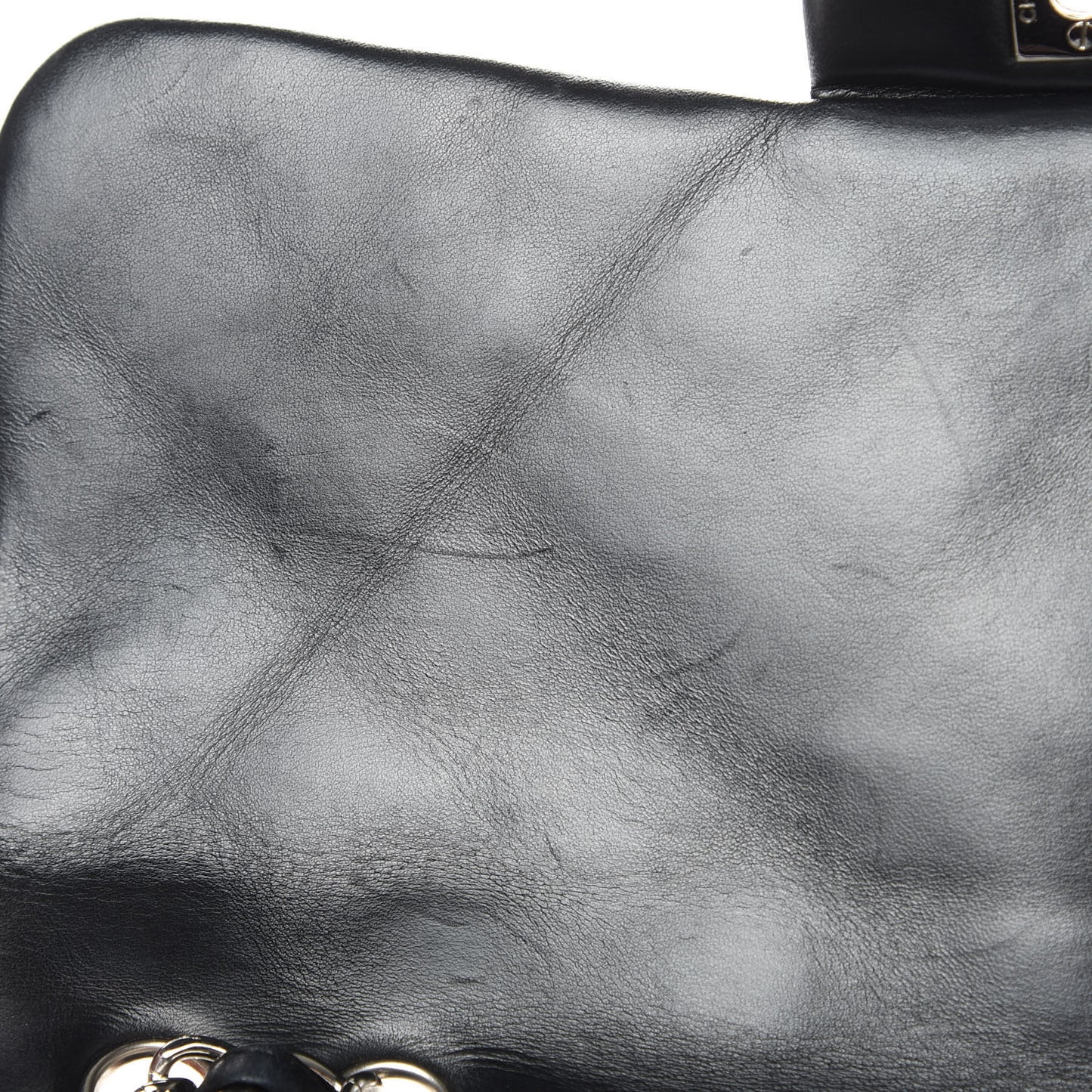 Lambskin Quilted Jumbo Single Flap Black