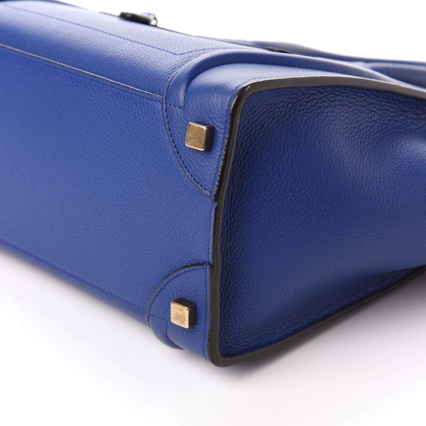 Drummed Calfskin Micro Luggage Indigo