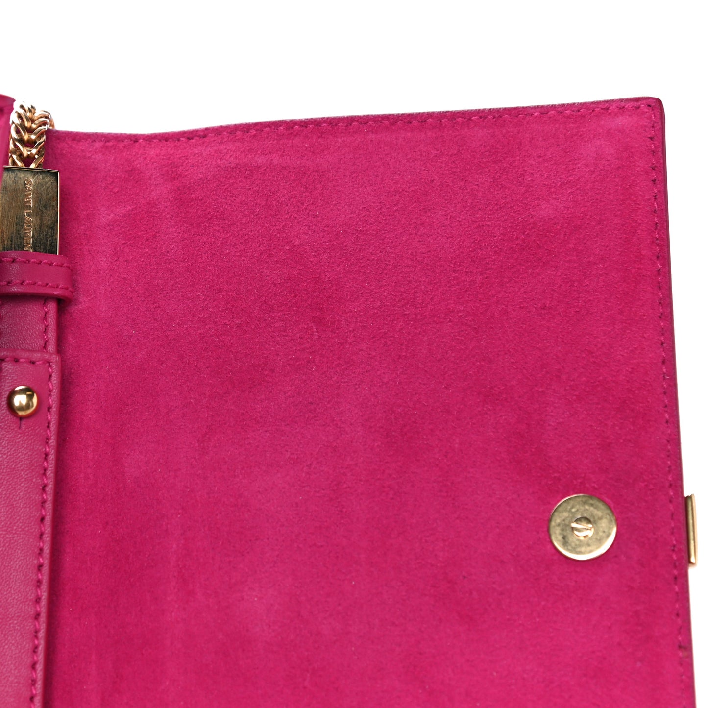 Calfskin Small Classic Y Satchel Fuchsia