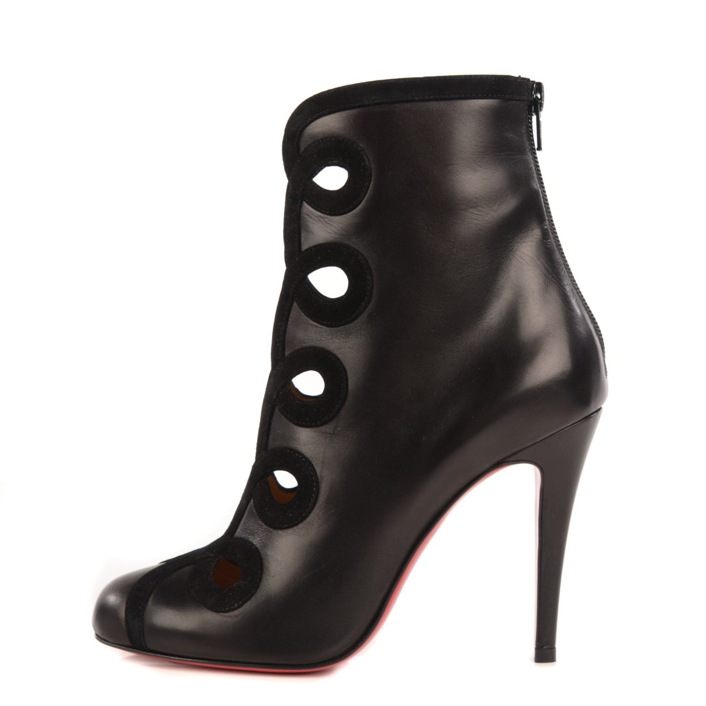 Shiny Calf Velour Et Trott 100 Ankle Boots 37.5 Black